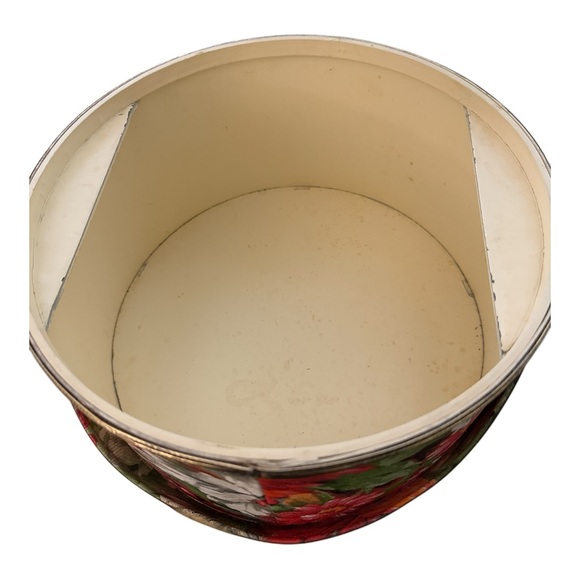 Vintage Floral Vinyl Hatbox Millinery Travel Case Cottagecore Storage Decor - Picture 8 of 10